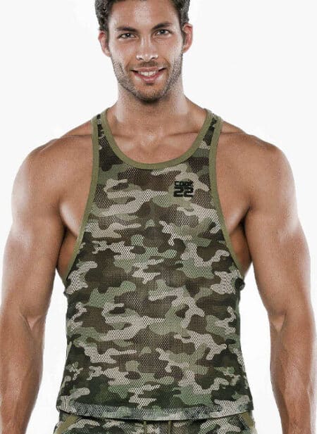 CODE 22 See Me Mesh Tank Camo Small