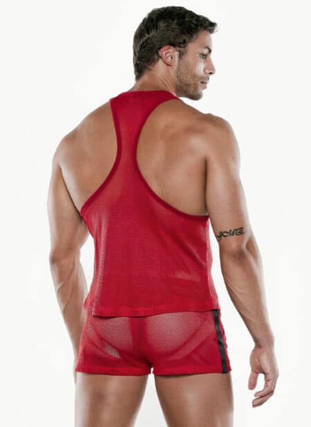 CODE 22 See Me Mesh Tank Red Small