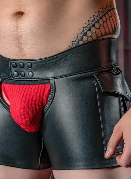 Mr. S Leather Chap Shorts Small T: 22"