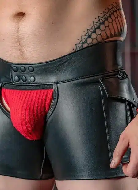 Mr. S Leather Chap Shorts Small T: 22"