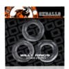 Oxballs Willy Cock Ring 3-Pack TPR Clear