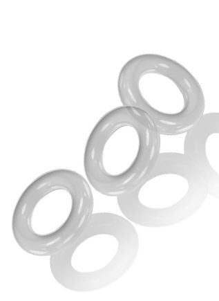 Oxballs Willy Cock Ring 3-Pack TPR Clear