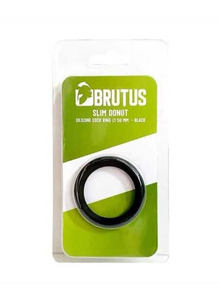 Brutus Slim Donut Silicone Cock Ring Black Medium