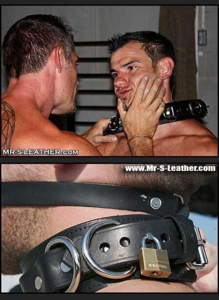 Mr. S Fetters Leather Locking Bondage Collar Standard