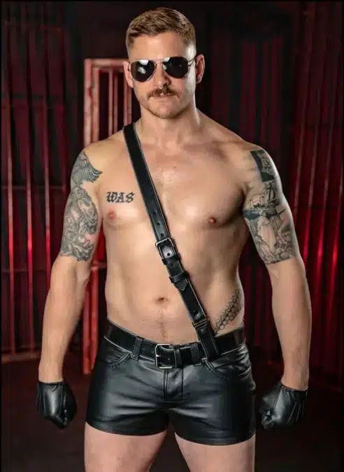Piped_Sam_Browne_Shoulder_Strap_-_Grey