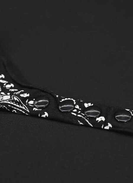 Mr. S Neck Hanky with Zipper Pocket Black