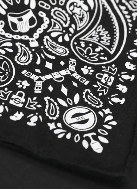 Mr. S Neck Hanky with Zipper Pocket Black