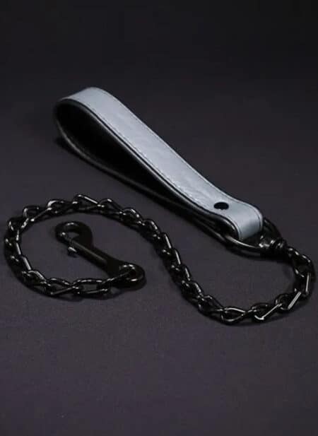 Leather Puppy Leash Black