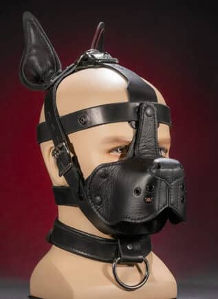 Mr. S Leather Bondage Dog Muzzle Brown