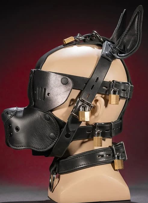 Mr. S Leather Bondage Dog Muzzle Brown