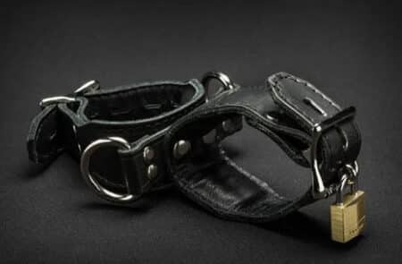 Mr. S Leather Leather Handcuffs with locks