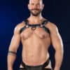 Mr. S Leather Hardline Bulldog Harness Light Blue Extra large/XXL