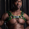 Mr. S Leather Hardline Bulldog Harness Lime Small / Medium