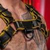 Mr. S Leather Hardline Bulldog Harness Yellow Extra large/XXL