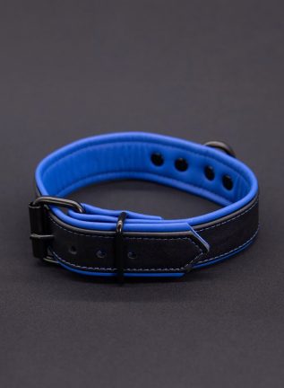Mr. S Leather Hardline Collar Blue