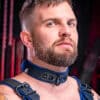 Mr. S Leather Hardline Collar Blue