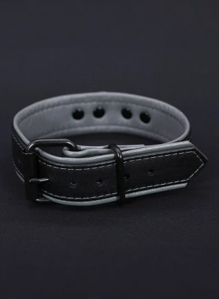 Mr. S Leather Hardline Collar Grey