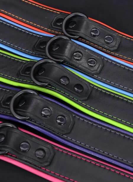 Mr. S Leather Hardline Collar Lime
