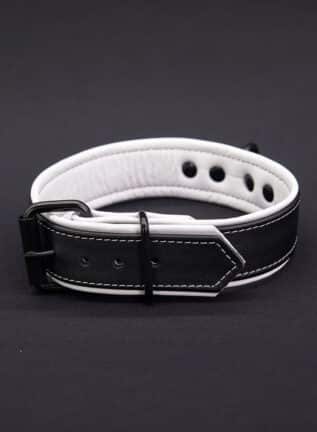 Mr. S Leather Hardline Collar White