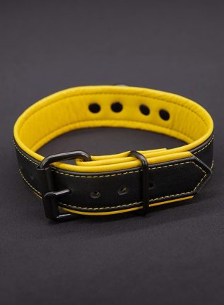 Mr. S Leather Hardline Collar Yellow