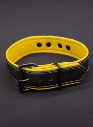 Mr. S Leather Hardline Collar Yellow