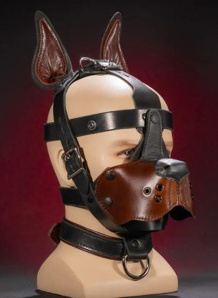 Mr. S Leather Bondage Dog Muzzle Brown