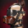 Mr. S Leather Bondage Dog Muzzle Brown