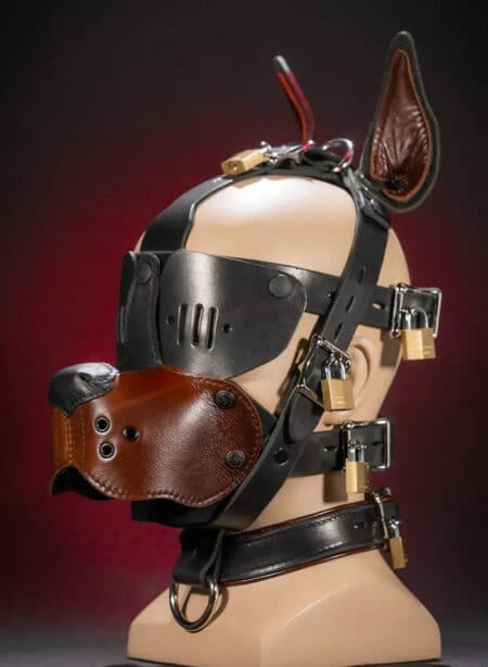 Mr. S Leather Bondage Dog Muzzle Brown