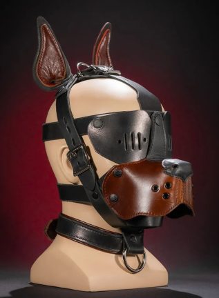 Mr. S Leather Bondage Dog Muzzle Brown