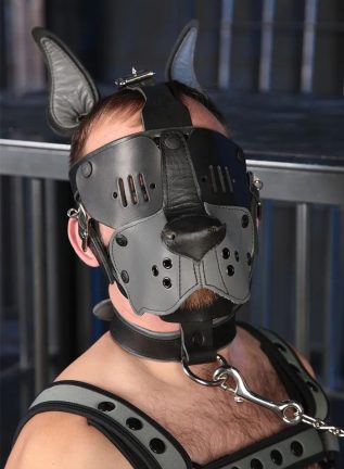 Mr. S Leather Bondage Dog Muzzle Grey