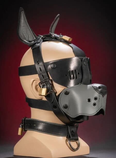 Mr. S Leather Bondage Dog Muzzle Grey