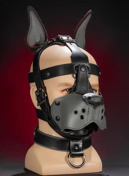Mr. S Leather Bondage Dog Muzzle Grey