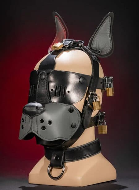 Mr. S Leather Bondage Dog Muzzle Grey