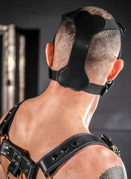 Mr. S Leather Bone Hound Puppy Muzzle Black