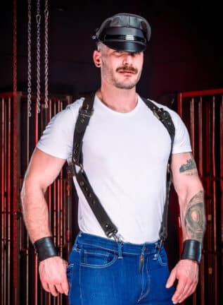 Mr. S Leather Drop Back Suspender Harness Large/Extra large