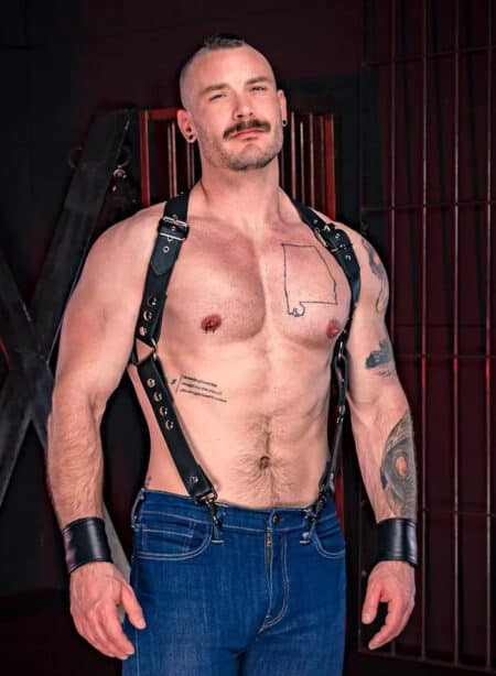Mr. S Leather Drop Back Suspender Harness Large/Extra large