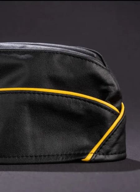 Mr. S Leather Garrison Cap Piped Blue Large