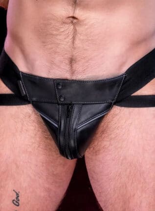 Mr. S Leather Hardline Jockstrap Grey Large