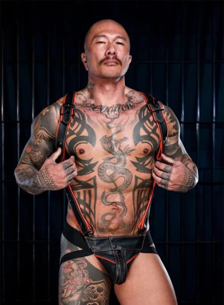 Mr. S Leather Hardline Jockstrap Orange Small