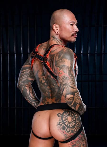 Mr. S Leather Hardline Jockstrap Orange Small