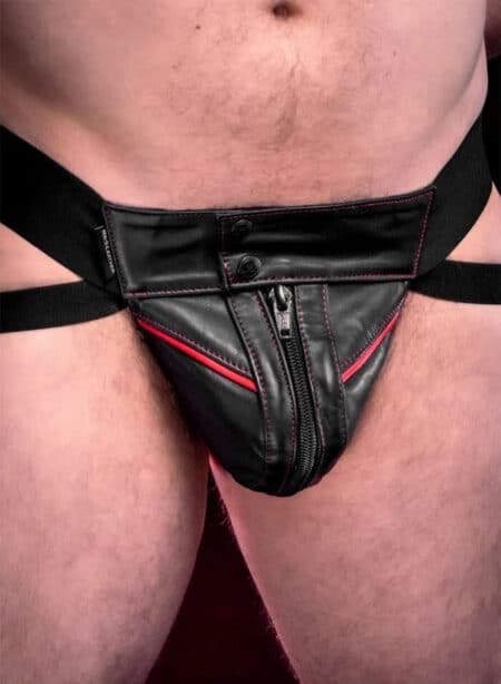 Mr. S Leather Hardline Jockstrap Red Large