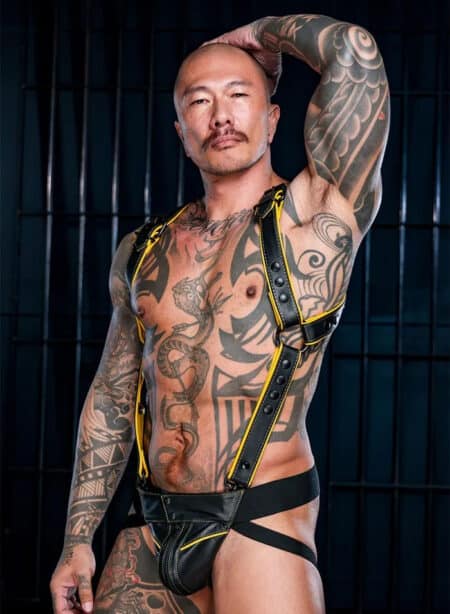 Mr. S Leather Hardline Jockstrap Yellow XXL