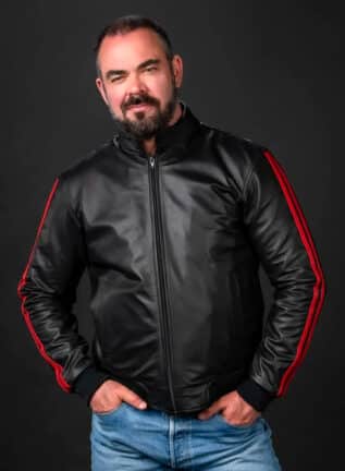 Mr. S Leather Sport Jacket Red Small