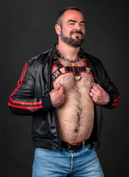 Mr. S Leather Sport Jacket Red Small