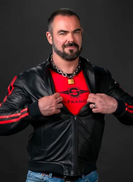 Mr. S Leather Sport Jacket Red Small