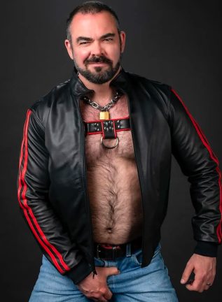 Mr. S Leather Sport Jacket Red Small