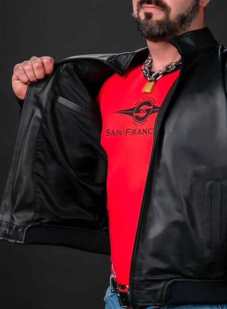 Mr. S Leather Sport Jacket Red Small