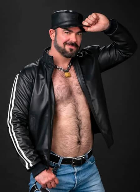 Mr. S Leather Sport Jacket White Large