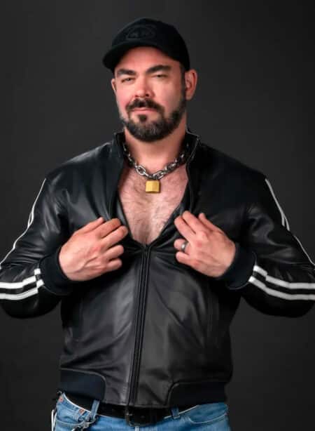 Mr. S Leather Sport Jacket White Large