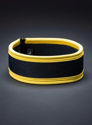 Mr. S Neo Carbon Black Bicep Strap Yellow Small